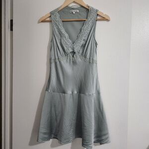 Reformation Belva Silk Lace Mini Dress